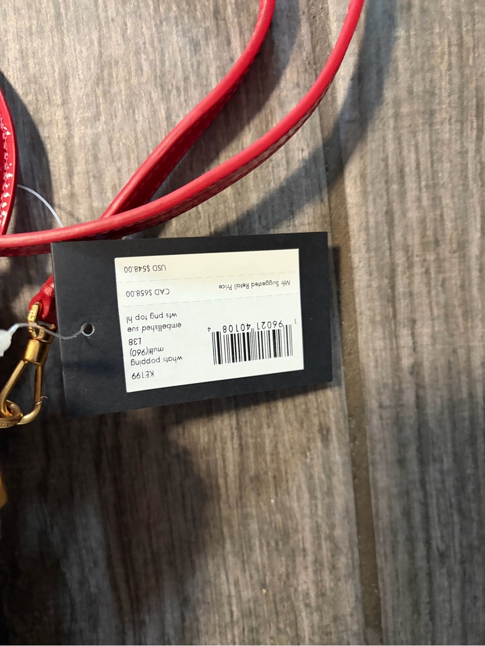 kate spade red crossbody strap with gold hardware popcorn 🍿 bag - Picture 3 of 3